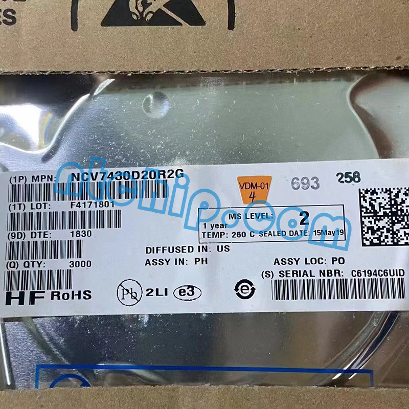 ncv7430d20r2g outer packaging and labels ncv7430d20r2g outer packaging and labels